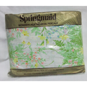 Springmaid Wondercale® Double Fitted Michelle Floral Sheet - 65/35 poly/cotton